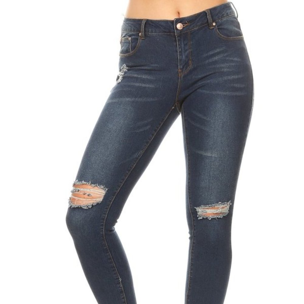 Women Jean Distressed Stretch Skinny Jean Comfortable Perfect Fit  New Denim